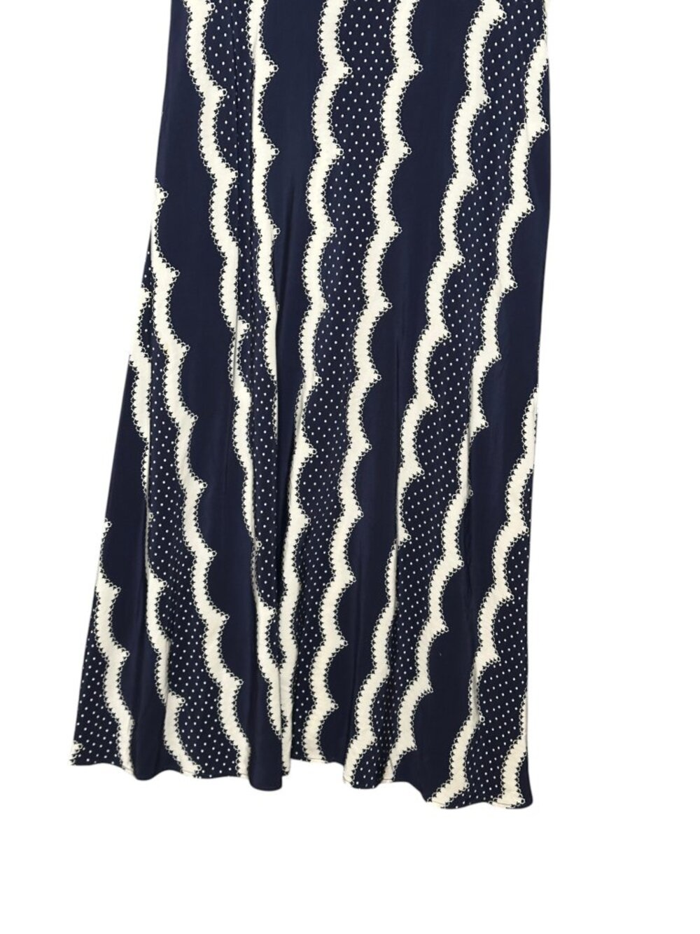 Boden Scallop Stripe Dress in French Navy Sz: 12 - Picture 6 of 10